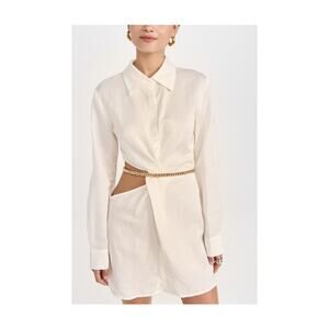 Atoir 'Aversion' White Collared Long Sleeve Dress Size S